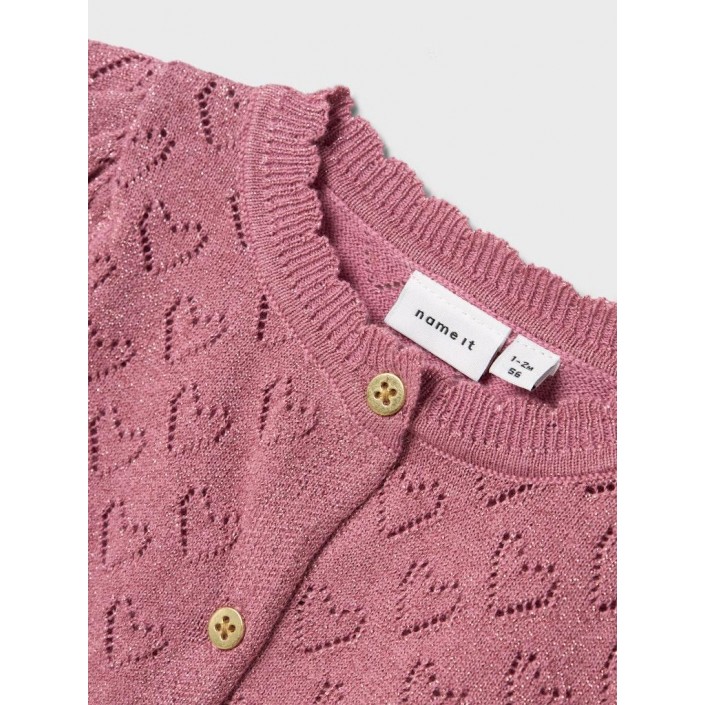 Name It NBFRIGLITTER LS KNIT CARD Mauve Orchid | Freewear NBFRIGLITTER LS KNIT CARD - www.freewear.nl - Freewear