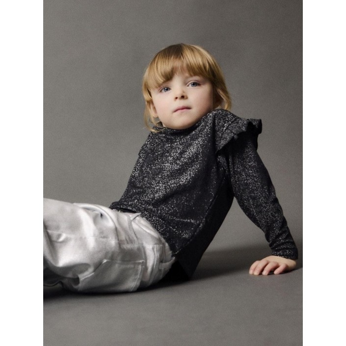 NAME IT MINI NMFROISIN NREG LS TOP Black | Freewear NMFROISIN NREG LS TOP - www.freewear.nl - Freewear