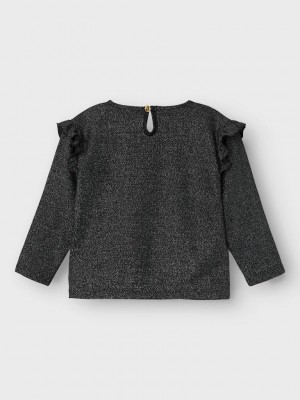 NAME IT MINI NMFROISIN NREG LS TOP Black | Freewear NMFROISIN NREG LS TOP - www.freewear.nl - Freewear