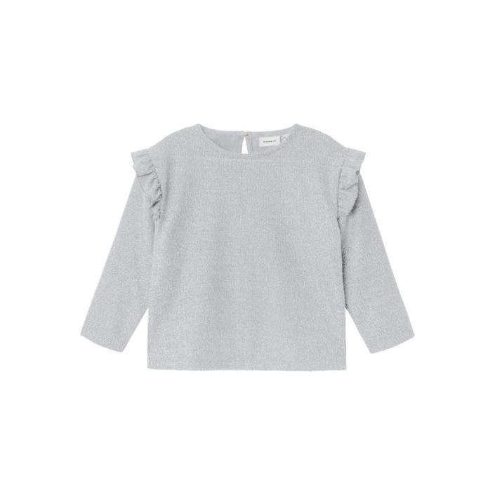 NAME IT MINI NMFROISIN NREG LS TOP Silver | Freewear NMFROISIN NREG LS TOP - www.freewear.nl - Freewear