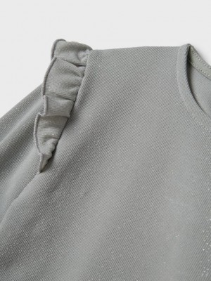NAME IT MINI NMFROISIN NREG LS TOP Silver | Freewear NMFROISIN NREG LS TOP - www.freewear.nl - Freewear