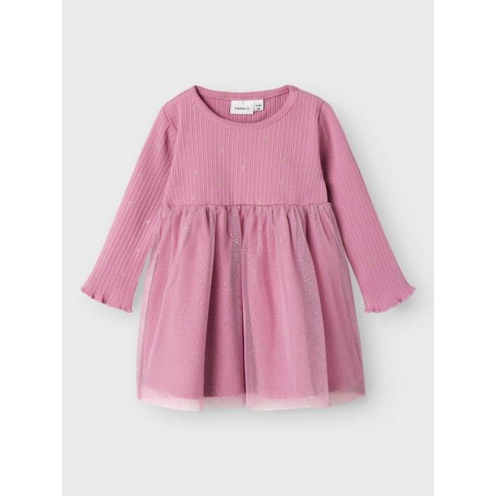 Name It NBFROYANNA LS DRESS Mauve Orchid | Freewear NBFROYANNA LS DRESS - www.freewear.nl - Freewear