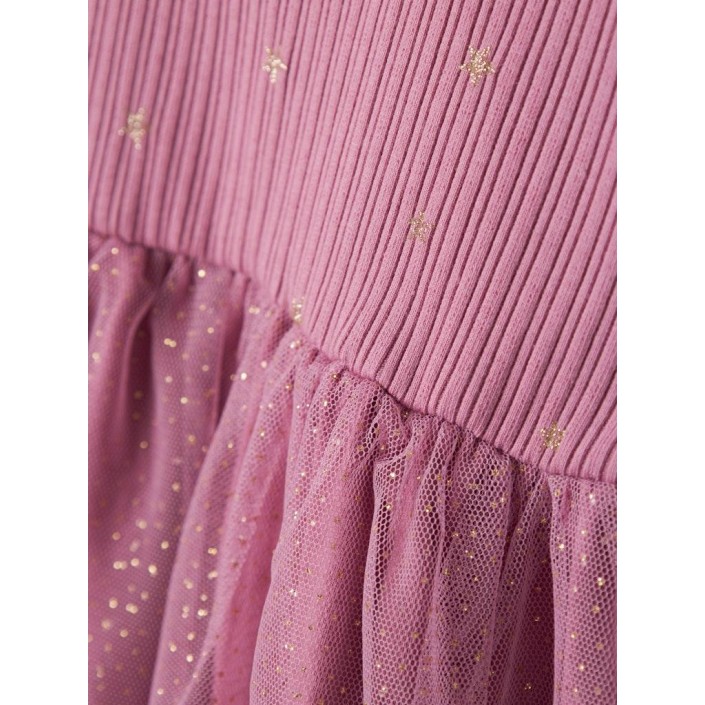 Name It NBFROYANNA LS DRESS Mauve Orchid | Freewear NBFROYANNA LS DRESS - www.freewear.nl - Freewear