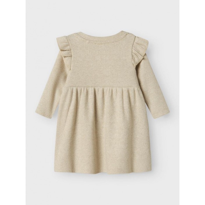 Name It NBFSICLO LS DRESS Gilded Beige | Freewear NBFSICLO LS DRESS - www.freewear.nl - Freewear