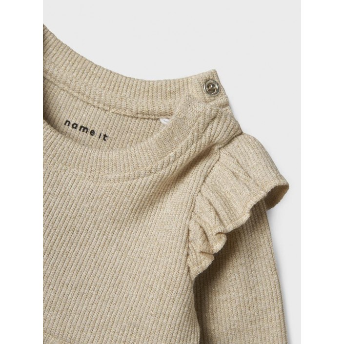 Name It NBFSICLO LS DRESS Gilded Beige | Freewear NBFSICLO LS DRESS - www.freewear.nl - Freewear