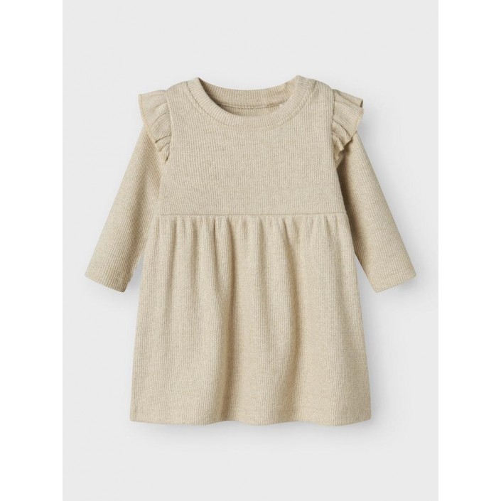 Name It NBFSICLO LS DRESS Gilded Beige | Freewear NBFSICLO LS DRESS - www.freewear.nl - Freewear