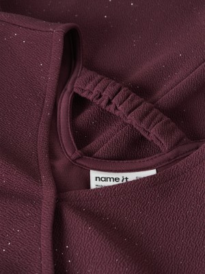 NAME IT KIDS NKFROKA LS JUMPSUIT Burgundy | Freewear NKFROKA LS JUMPSUIT - www.freewear.nl - Freewear