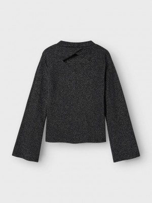 NAME IT KIDS NKFSARAH LS SLIM TOP Black | Freewear NKFSARAH LS SLIM TOP - www.freewear.nl - Freewear