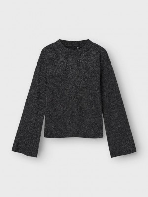 NAME IT KIDS NKFSARAH LS SLIM TOP Black | Freewear NKFSARAH LS SLIM TOP - www.freewear.nl - Freewear