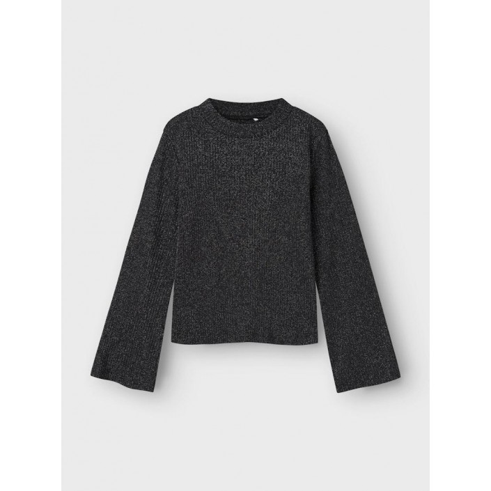 NAME IT KIDS NKFSARAH LS SLIM TOP Black | Freewear NKFSARAH LS SLIM TOP - www.freewear.nl - Freewear