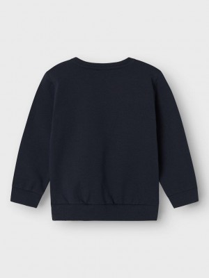NAME IT MINI NMMRADU NREG SWEAT BRU Dark Sapphire | Freewear NMMRADU NREG SWEAT BRU - www.freewear.nl - Freewear