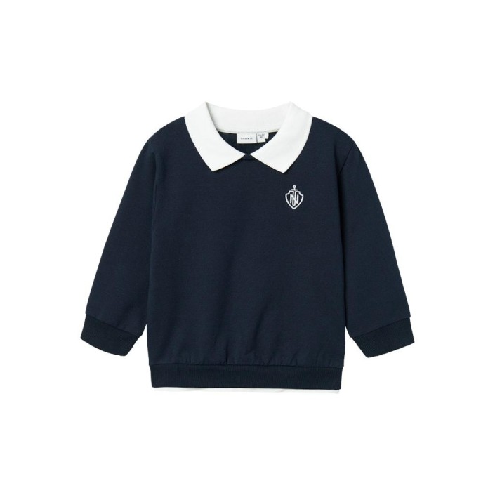 NAME IT MINI NMMRON NREG SWEAT BRU Dark Sapphire | Freewear NMMRON NREG SWEAT BRU - www.freewear.nl - Freewear