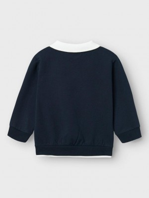 NAME IT MINI NMMRON NREG SWEAT BRU Dark Sapphire | Freewear NMMRON NREG SWEAT BRU - www.freewear.nl - Freewear