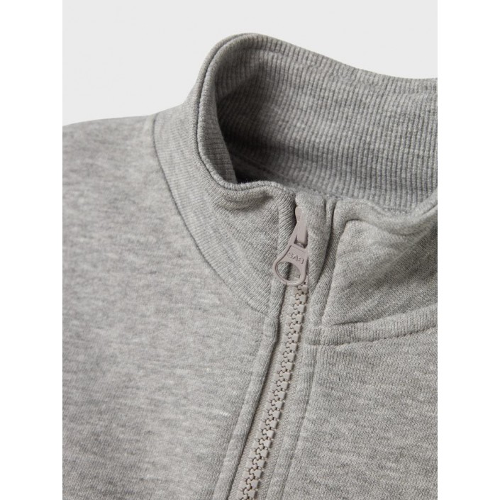 NAME IT MINI NMMSIGMUND NREG SWEAT BRU Grey Melange | Freewear NMMSIGMUND NREG SWEAT BRU - www.freewear.nl - Freewear
