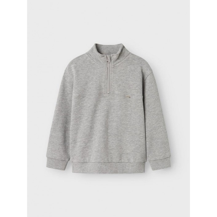 NAME IT MINI NMMSIGMUND NREG SWEAT BRU Grey Melange | Freewear NMMSIGMUND NREG SWEAT BRU - www.freewear.nl - Freewear