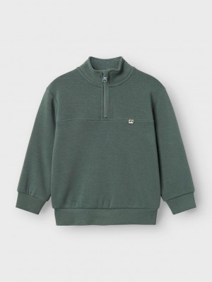 NAME IT MINI NMMSIGMUND NREG SWEAT BRU Dark Forest | Freewear NMMSIGMUND NREG SWEAT BRU - www.freewear.nl - Freewear