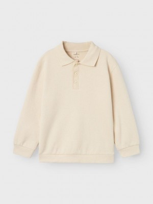 NAME IT KIDS NKMRABBA LS NREG POLO TOP Summer Sand | Freewear NKMRABBA LS NREG POLO TOP - www.freewear.nl - Freewear