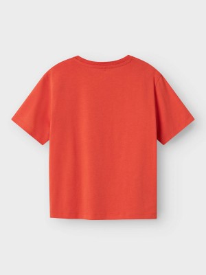 NAME IT KIDS NKMBRODY SS NREG TOP NOOS Paprika/W. JET STREAM PRINT | Freewear NKMBRODY SS NREG TOP NOOS - www.freewear.nl - Freewear
