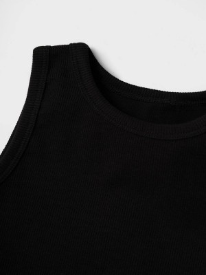 NAME IT KIDS NKFNAKAL SL SHORT TOP NOOS Black | Freewear NKFNAKAL SL SHORT TOP NOOS - www.freewear.nl - Freewear