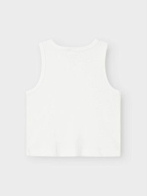 NAME IT KIDS NKFNAKAL SL SHORT TOP NOOS Bright White | Freewear NKFNAKAL SL SHORT TOP NOOS - www.freewear.nl - Freewear