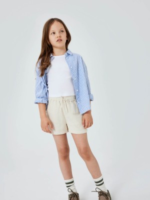 NAME IT KIDS NKFNAKAL SL SHORT TOP NOOS Bright White | Freewear NKFNAKAL SL SHORT TOP NOOS - www.freewear.nl - Freewear