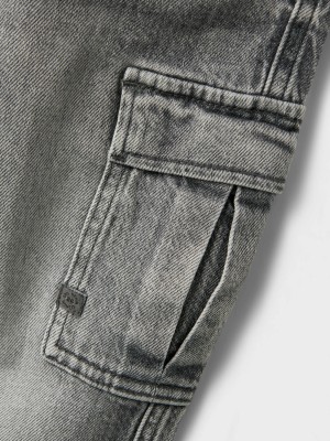 NAME IT KIDS NKMSILAS TAP CARGO JEANS 6650-AZ NO: Medium Grey Denim | Freewear NKMSILAS TAP CARGO JEANS 6650-AZ NO: - www.freewear.nl - Freewear