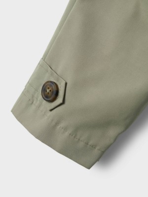 NAME IT KIDS NKFMADELIN TRENCH COAT SHORT Shadow | Freewear NKFMADELIN TRENCH COAT SHORT - www.freewear.nl - Freewear
