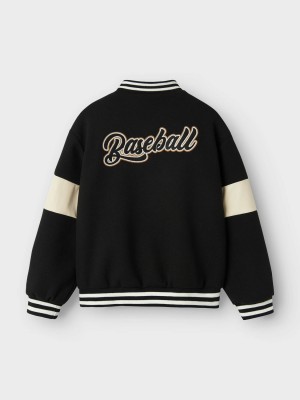 NAME IT KIDS NKMMIKADO VARSITY JACKET Black | Freewear NKMMIKADO VARSITY JACKET - www.freewear.nl - Freewear