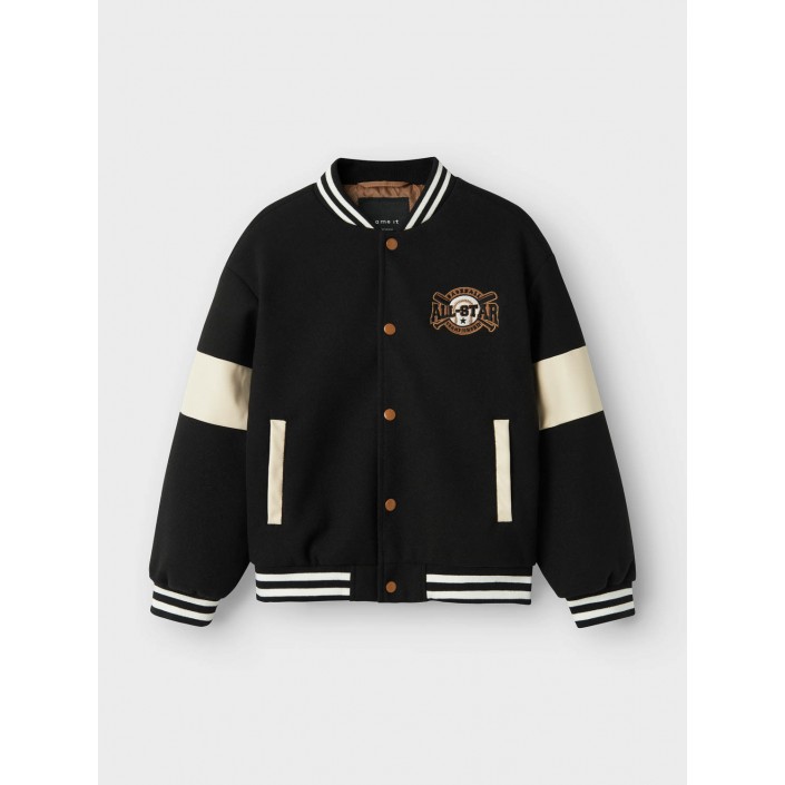 NAME IT KIDS NKMMIKADO VARSITY JACKET Black | Freewear NKMMIKADO VARSITY JACKET - www.freewear.nl - Freewear