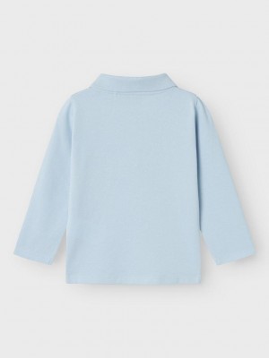 NAME IT MINI NMMROGER LS POLO Niagara Mist | Freewear NMMROGER LS POLO - www.freewear.nl - Freewear