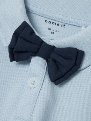 NAME IT MINI NMMROGER LS POLO Niagara Mist | Freewear NMMROGER LS POLO - www.freewear.nl - Freewear