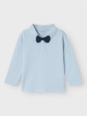 NAME IT MINI NMMROGER LS POLO Niagara Mist | Freewear NMMROGER LS POLO - www.freewear.nl - Freewear