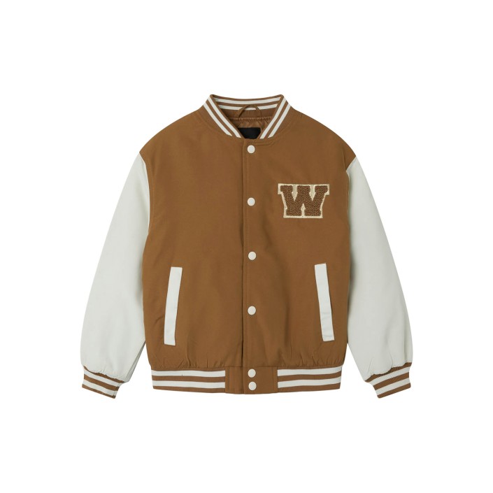 NAME IT KIDS NKMMAINS VARSITY JACKET Toasted Coconut | Freewear NKMMAINS VARSITY JACKET - www.freewear.nl - Freewear