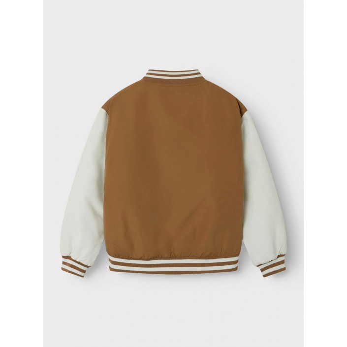 NAME IT KIDS NKMMAINS VARSITY JACKET Toasted Coconut | Freewear NKMMAINS VARSITY JACKET - www.freewear.nl - Freewear