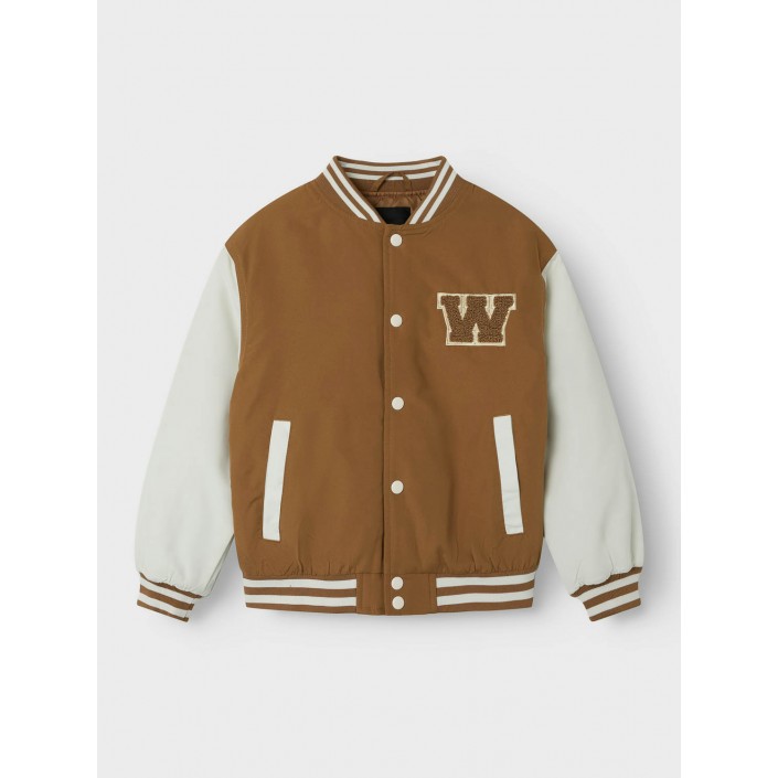 NAME IT KIDS NKMMAINS VARSITY JACKET Toasted Coconut | Freewear NKMMAINS VARSITY JACKET - www.freewear.nl - Freewear