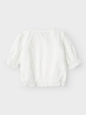 NAME IT MINI NMFFASINE SS TOP Bright White | Freewear NMFFASINE SS TOP - www.freewear.nl - Freewear