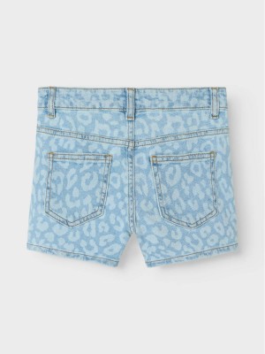 NAME IT KIDS NKFROSE MOM HW AOP DNM SHORTS 1016-: Light Blue Denim/LEO | Freewear NKFROSE MOM HW AOP DNM SHORTS 1016-: - www.freewear.nl - Freewear