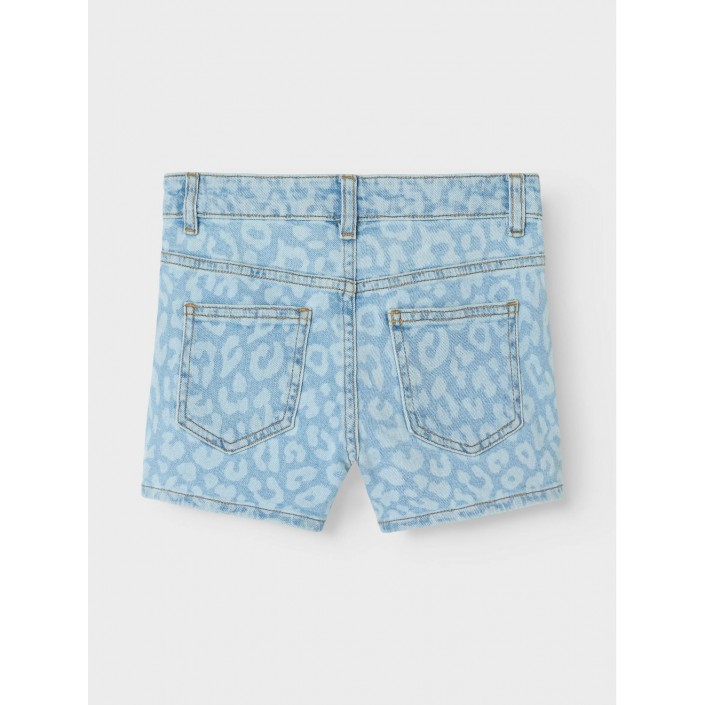 NAME IT KIDS NKFROSE MOM HW AOP DNM SHORTS 1016-: Light Blue Denim/LEO | Freewear NKFROSE MOM HW AOP DNM SHORTS 1016-: - www.freewear.nl - Freewear
