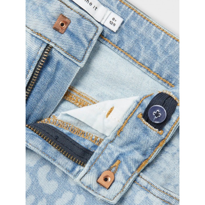 NAME IT KIDS NKFROSE ST AOP JEANS 1016-BF F Light Blue Denim/LEO | Freewear NKFROSE ST AOP JEANS 1016-BF F - www.freewear.nl - Freewear