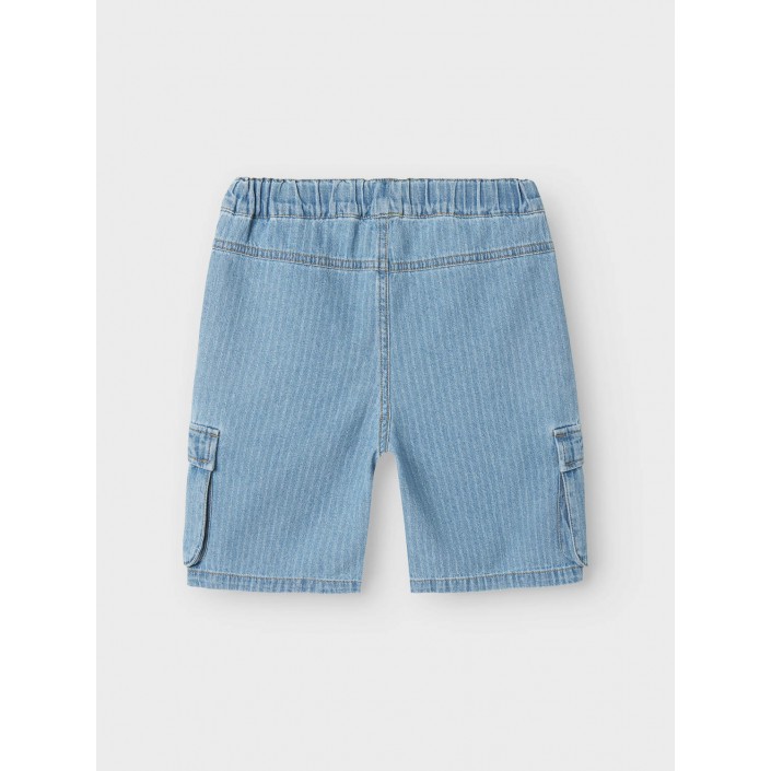 NAME IT KIDS NKMRYAN CARGO DNM L SHORTS 3950-KY Light Blue Denim/STRIPES | Freewear NKMRYAN CARGO DNM L SHORTS 3950-KY - www.freewear.nl - Freewear
