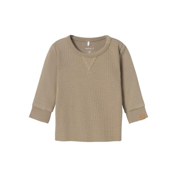 Name It NBMNOTAT R LS TOP Weathered Teak | Freewear NBMNOTAT R LS TOP - www.freewear.nl - Freewear