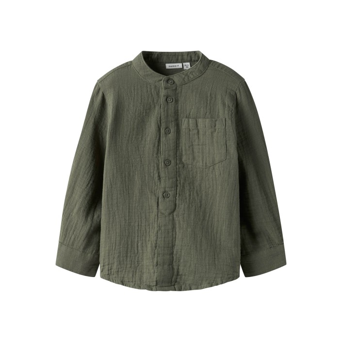 NAME IT MINI NMMJOHNNY LS SHIRT Dusty Olive | Freewear NMMJOHNNY LS SHIRT - www.freewear.nl - Freewear