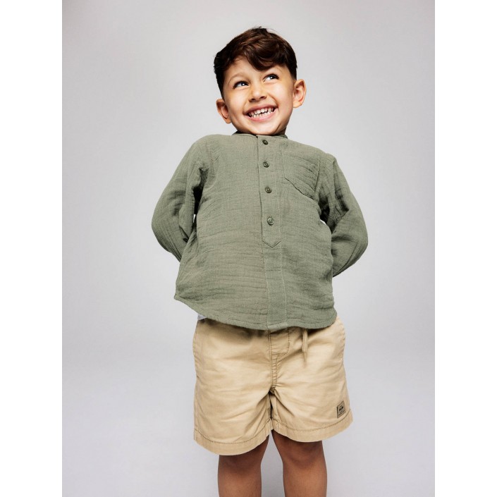 NAME IT MINI NMMJOHNNY LS SHIRT Dusty Olive | Freewear NMMJOHNNY LS SHIRT - www.freewear.nl - Freewear