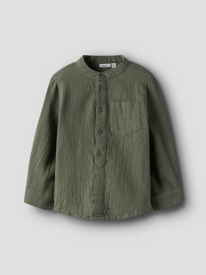 NAME IT MINI NMMJOHNNY LS SHIRT Dusty Olive | Freewear NMMJOHNNY LS SHIRT - www.freewear.nl - Freewear