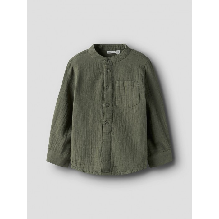 NAME IT MINI NMMJOHNNY LS SHIRT Dusty Olive | Freewear NMMJOHNNY LS SHIRT - www.freewear.nl - Freewear
