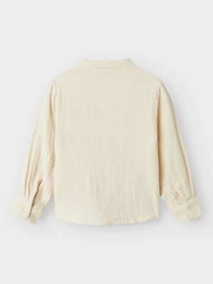 NAME IT MINI NMMJOHNNY LS SHIRT Summer Sand | Freewear NMMJOHNNY LS SHIRT - www.freewear.nl - Freewear