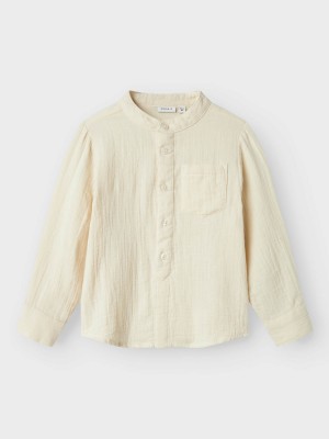 NAME IT MINI NMMJOHNNY LS SHIRT Summer Sand | Freewear NMMJOHNNY LS SHIRT - www.freewear.nl - Freewear