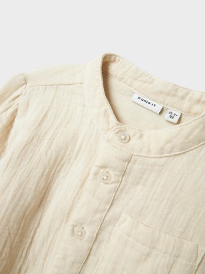 NAME IT MINI NMMJOHNNY LS SHIRT Summer Sand | Freewear NMMJOHNNY LS SHIRT - www.freewear.nl - Freewear