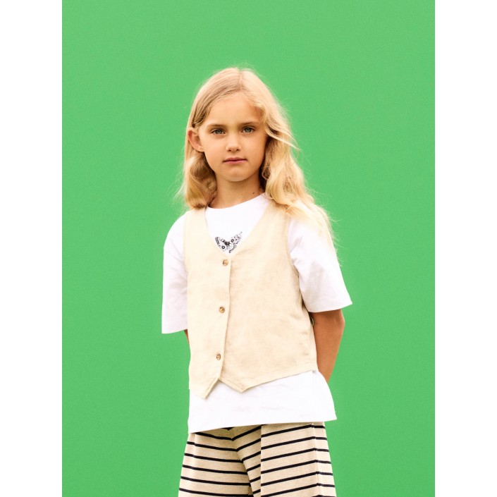 NAME IT KIDS NKFDANE SS NREG TOP BOX Bright White/BLACK | Freewear NKFDANE SS NREG TOP BOX - www.freewear.nl - Freewear
