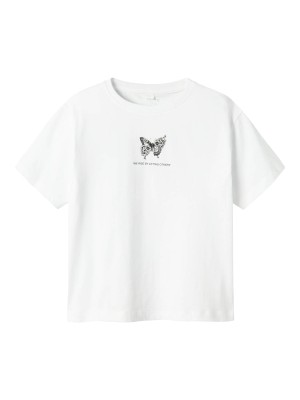NAME IT KIDS NKFDANE SS NREG TOP BOX Bright White/BLACK | Freewear NKFDANE SS NREG TOP BOX - www.freewear.nl - Freewear